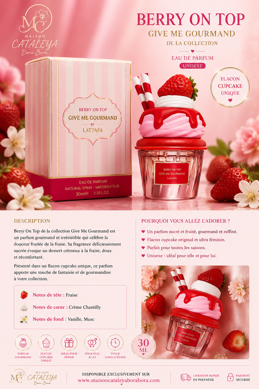 🍓 Berry On Top – Eau de Parfum Gourmand 30 ml | Give Me Gourmand by Lattafa