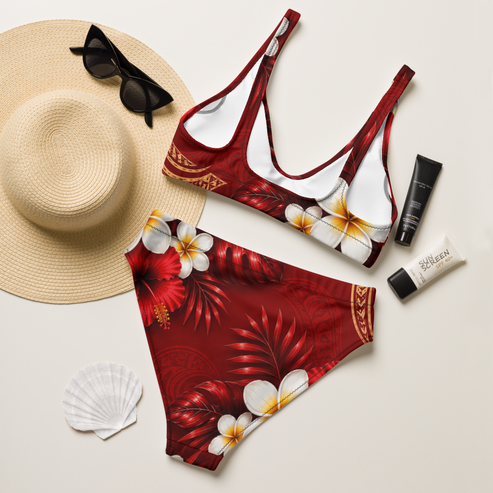 HINE 2PC Rouge Tropical - Maison Cataleya Bora Bora